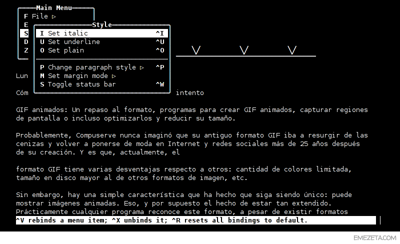 Wordgrinder: Procesador de texto en modo texto para Linux