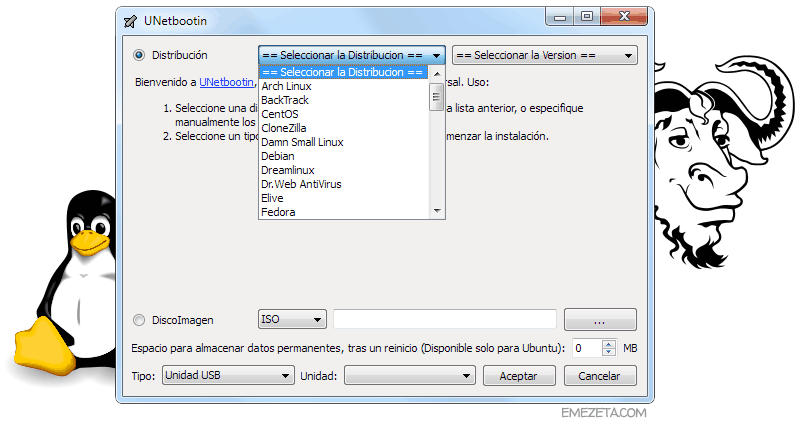 Herramientas para administradores de sistemas: Unetbootin