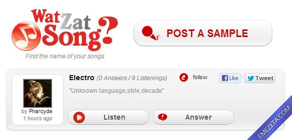 Identificar canciones: Wat zat song