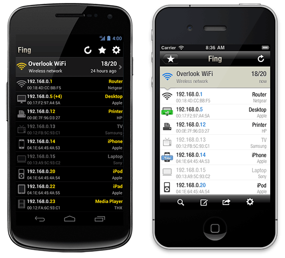 Fing para Android e iPhone: Busca otros dispositivos en la red