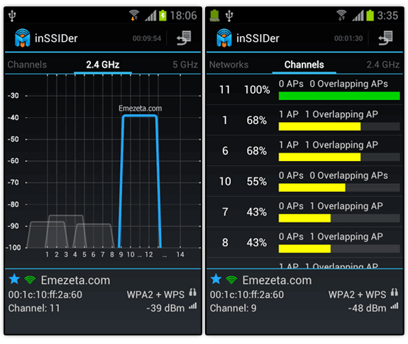 Internet más rápido: Inssider android