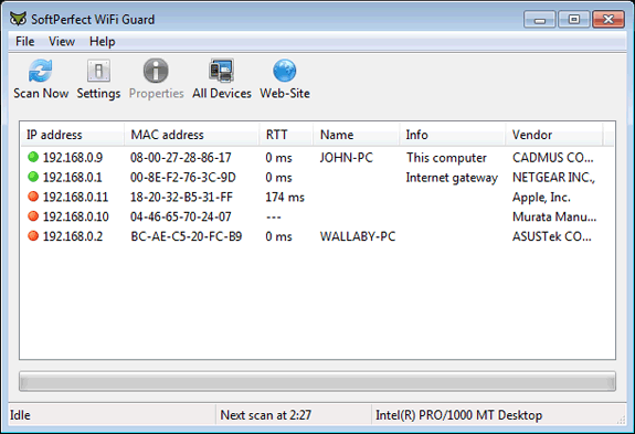 SoftPerfect Wifi Guard: Buscar intrusos en mi WiFi