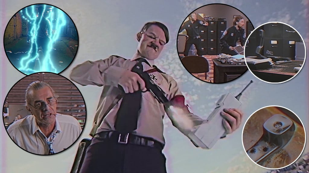 Kung Führer disparando a un Motorola DynaTAC