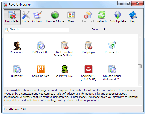 Revo Uninstaller Portable: Desinstalar aplicaciones