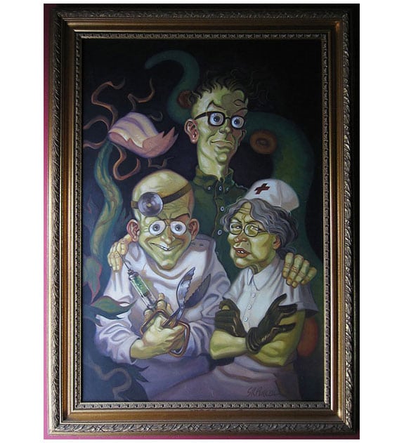 maniac mansion cuadro familia edison