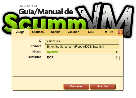 Configuración ScummVM