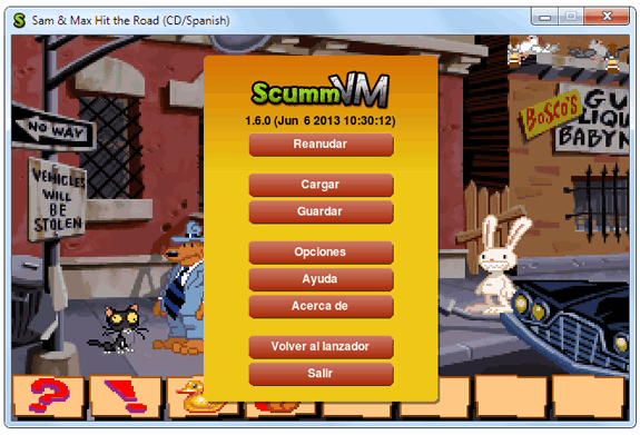 Menú in-game de ScummVM