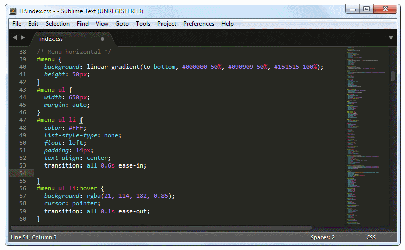 Un ejemplo de autocompletado en CSS