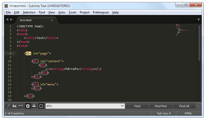 Sublime Text: Búsquedas