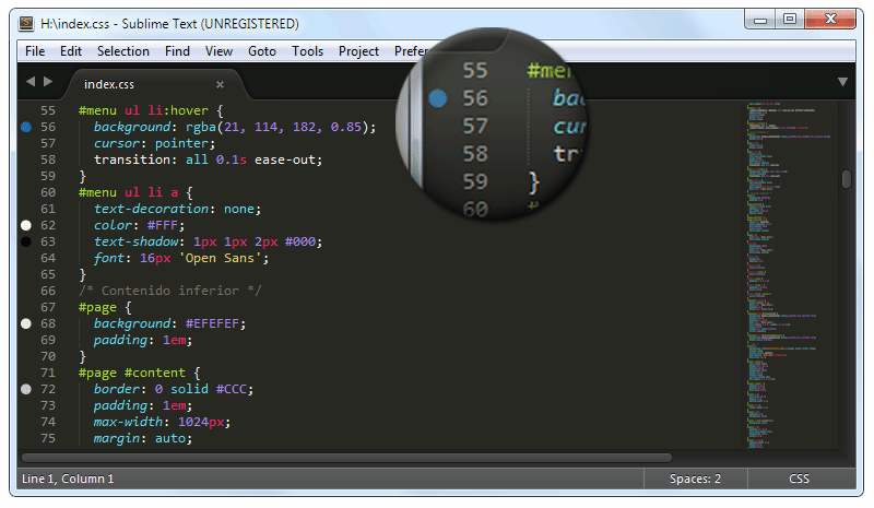 GutterColor: Colores CSS en Sublime Text