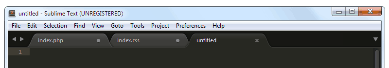 Sublime Text: Pestañas