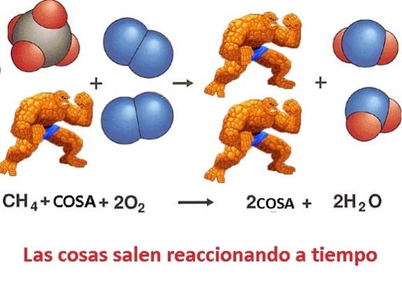 Meme: La Cosa (Las Cosas salen reaccionando a tiempo)