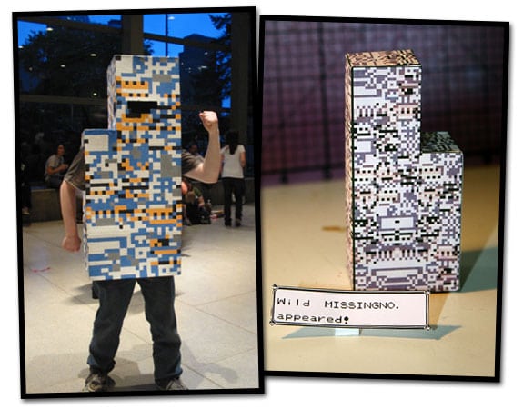Pokémon: Cosplay y recortable (papercraft) de MissingNo.