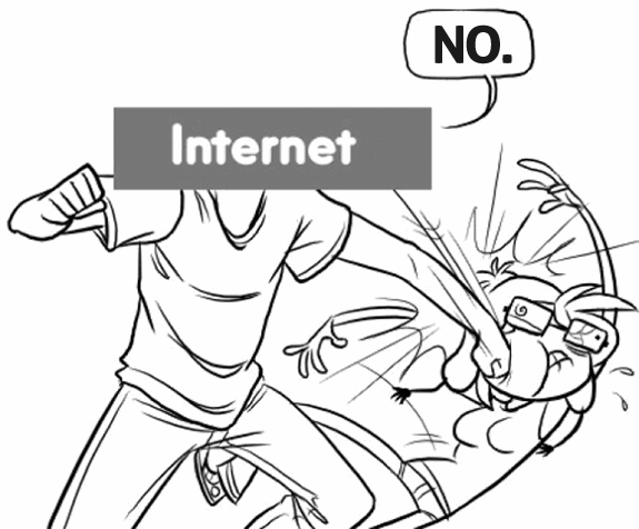 Motivación: Viñeta sobre la productividad en Internet (II)