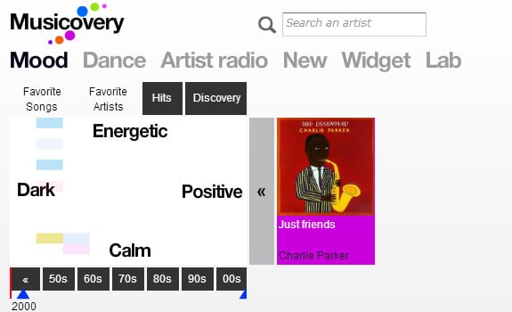 musicovery escuchar musica internet gratis