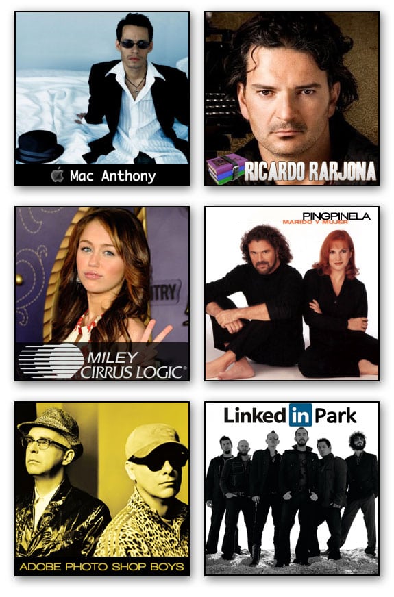 musicos PC informaticos marc anthony ricardo arjona miley cyrus pimpinela pet shop boys linkin park