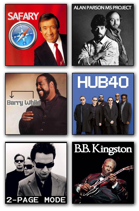 musicos PC informaticos fary alan parson project barry white ub40 depeche mode bb king