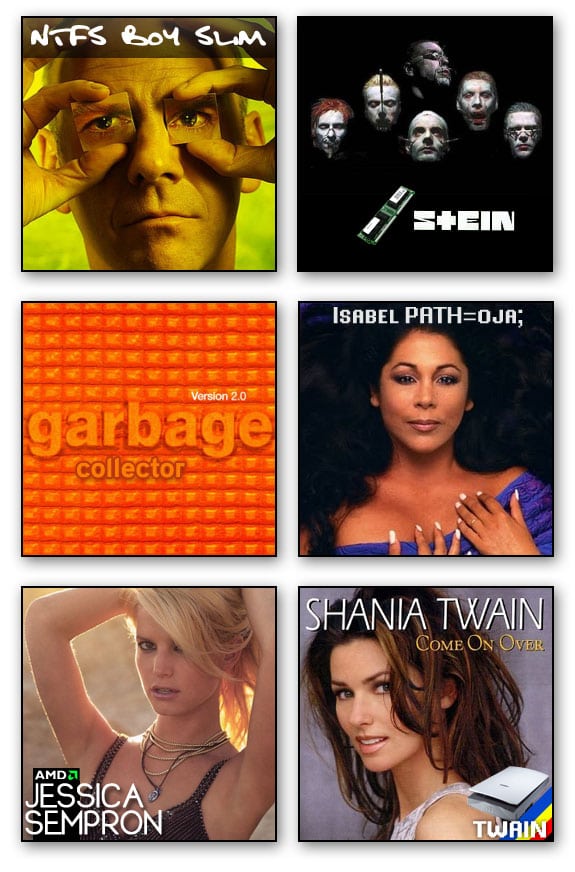 musicos PC informaticos fat boy slim ramstein garbage isabel pantoja jessica simpson shania twain