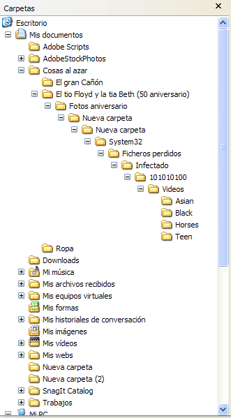 ocultar cosas sucias windows