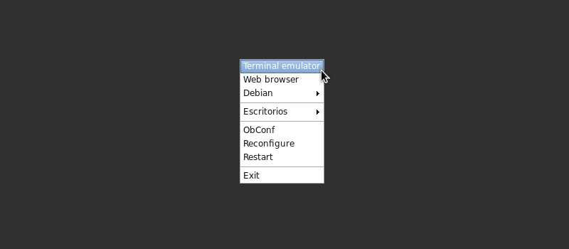 Un decepcionante escritorio Openbox recién instalado
