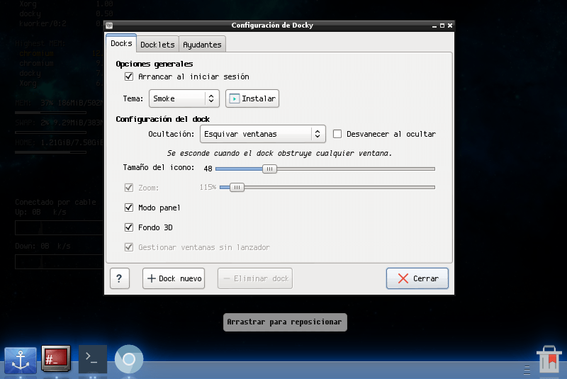 Docky, un estupendo y visual Dock para GNU/Linux