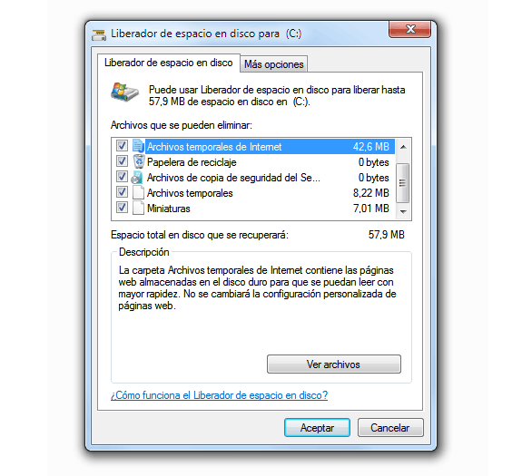 Liberar espacio: Programa de Windows para liberar espacio