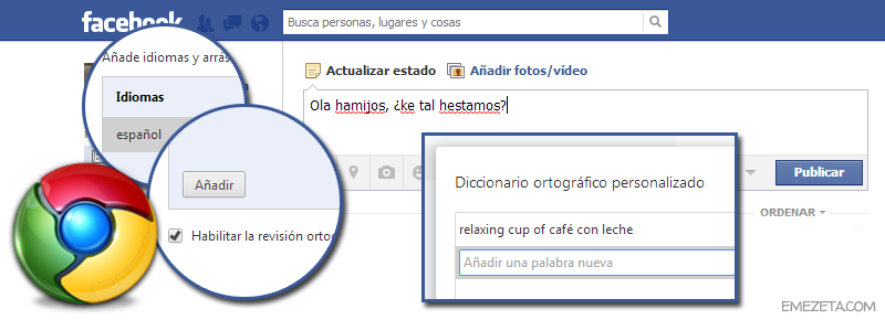 Corrector ortográfico en Google Chrome
