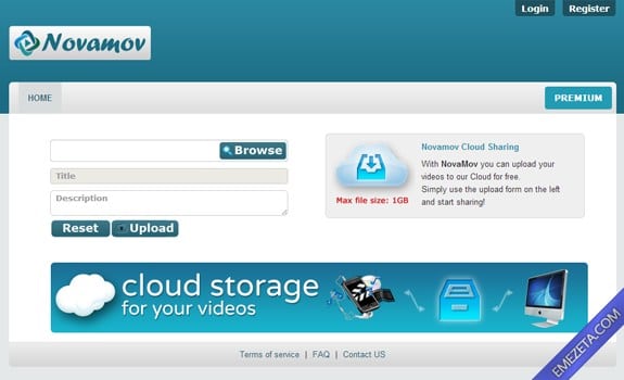 Páginas para subir o compartir archivos: Novamov