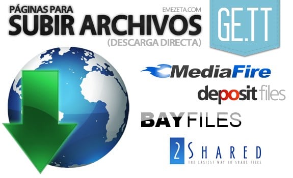 Páginas para subir o compartir archivos: Paginas subir archivos