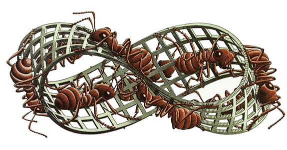 La paradoja de la cinta de Moebius (matemáticas)