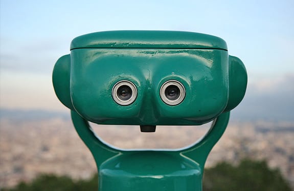 Pareidolia (rostros o figuras en imágenes): Prismáticos felices