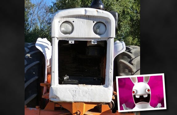 Pareidolia (rostros o figuras en imágenes): Tractor Rabbids