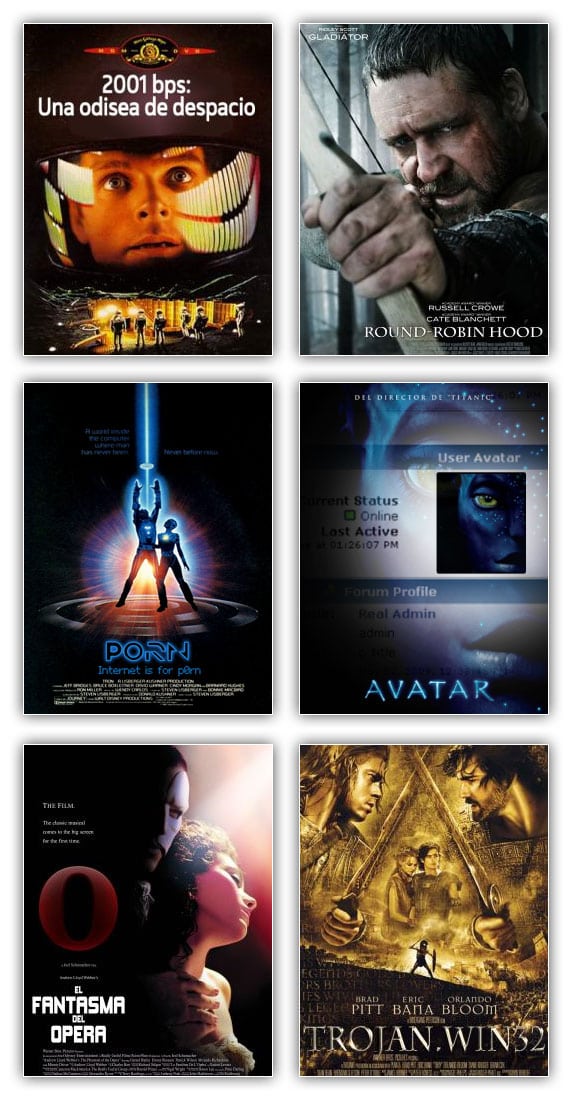Peliculas informaticas: 2001bps odisea de despacio, round robin hood, porn, avatar, el fantasma del opera, trojan.win32
