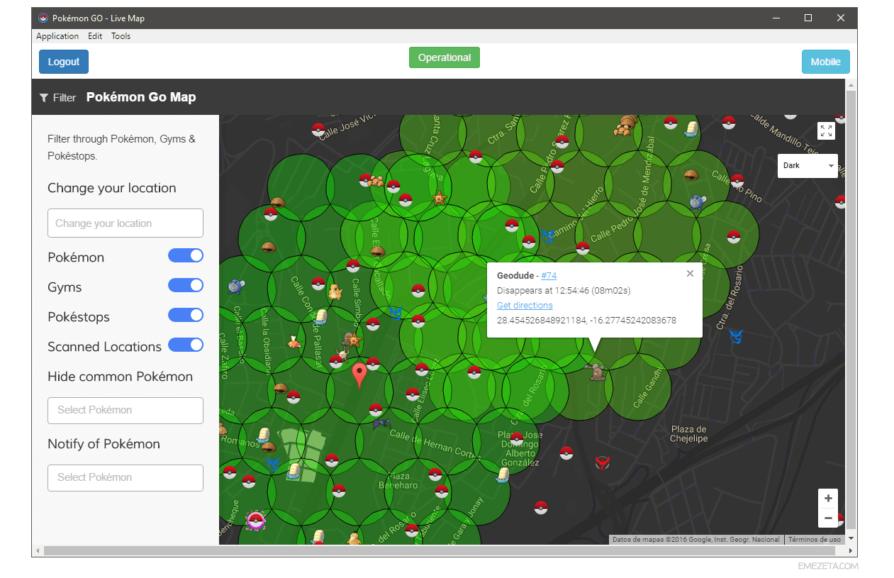 Pokemon Go Live Map (Desktop)