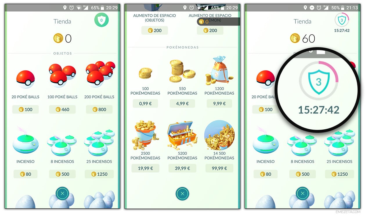 Tienda: Conseguir pokemonedas