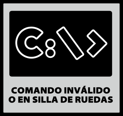 Comando inválido o en silla de ruedas.