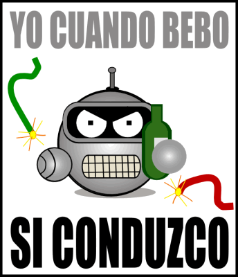Bender: Yo cuando bebo, si conduzco.