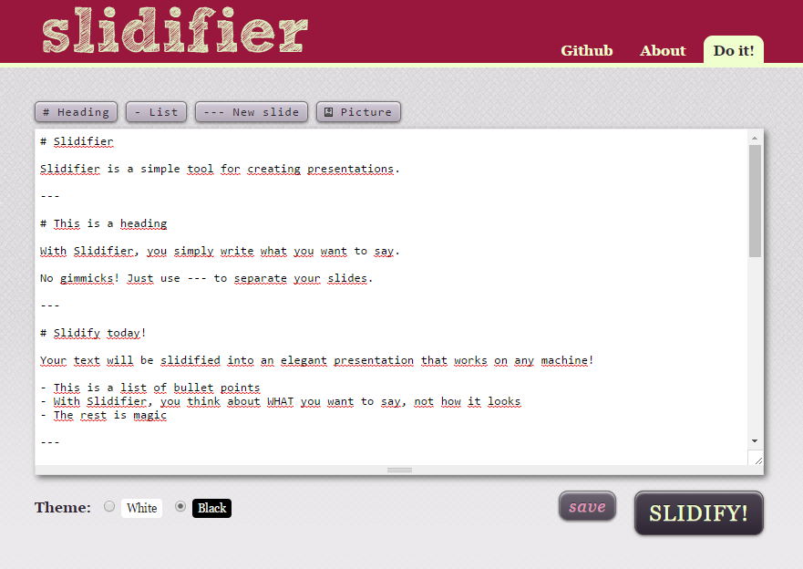 Slidifier