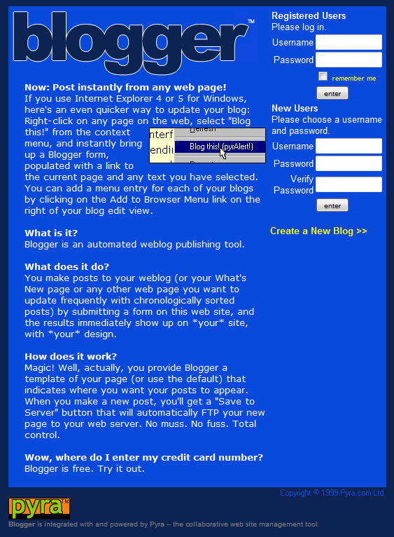 blogger 1999 blogspot