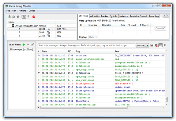 DDMS: Dalvik Debug Monitor System