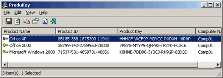 produkey serial llave clave password recuperar contraseña