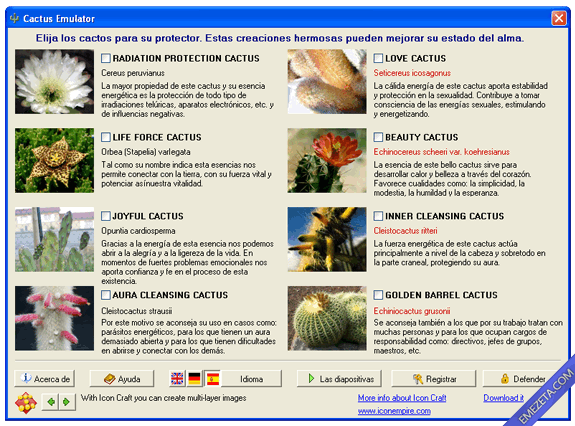 Programas inútiles para PC: Cactus emulator, cactus antiradiación por software