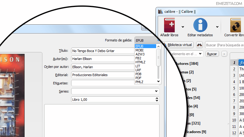 Convertir libros o documentos DOCX o PDF a EPUB: Calibre ebook