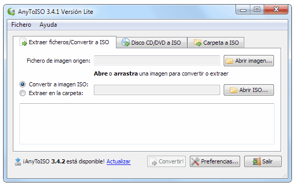 AnyToISO: Gestor de imágenes ISO para Windows