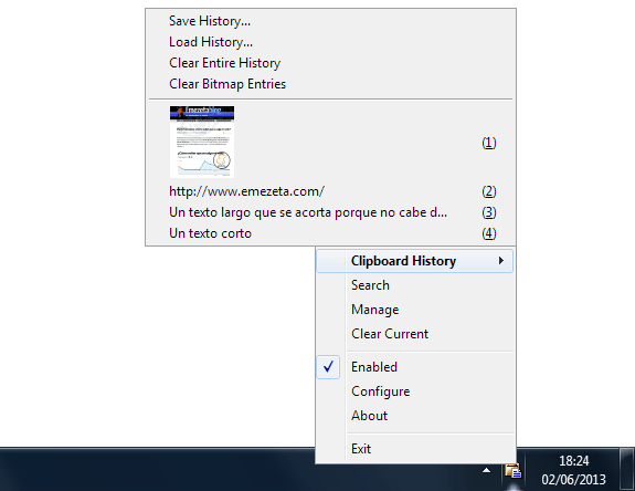 Clipx: Historial de datos copiados al portapapeles