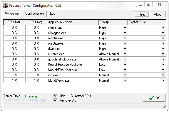 Process tamer: Ajusta la prioridad de un programa según su uso de CPU