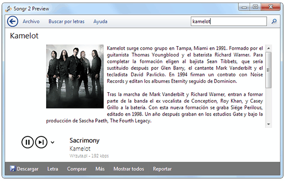 Songr2: Descargar o reproducir música rápidamente