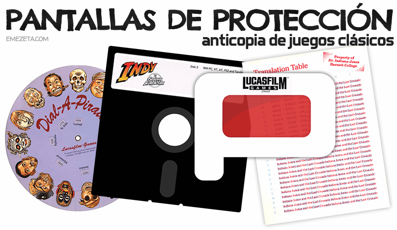 Pantallas de protección anticopia de juegos clásicos