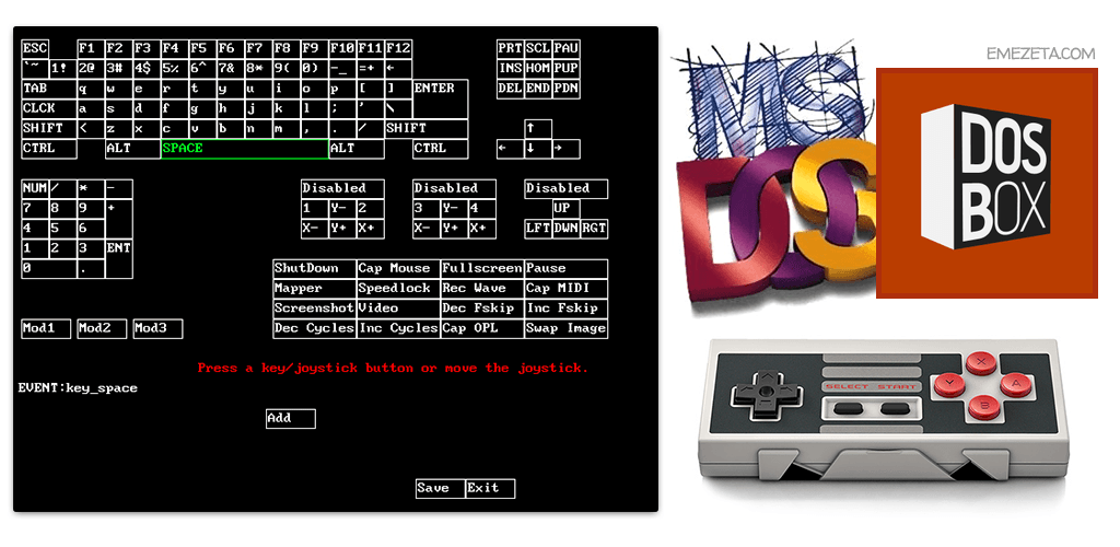 DOSBox en Raspberry Pi: Mapear teclado