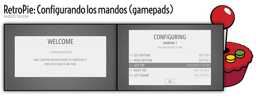 RetroPie: Welcome (Configurando gamepad)